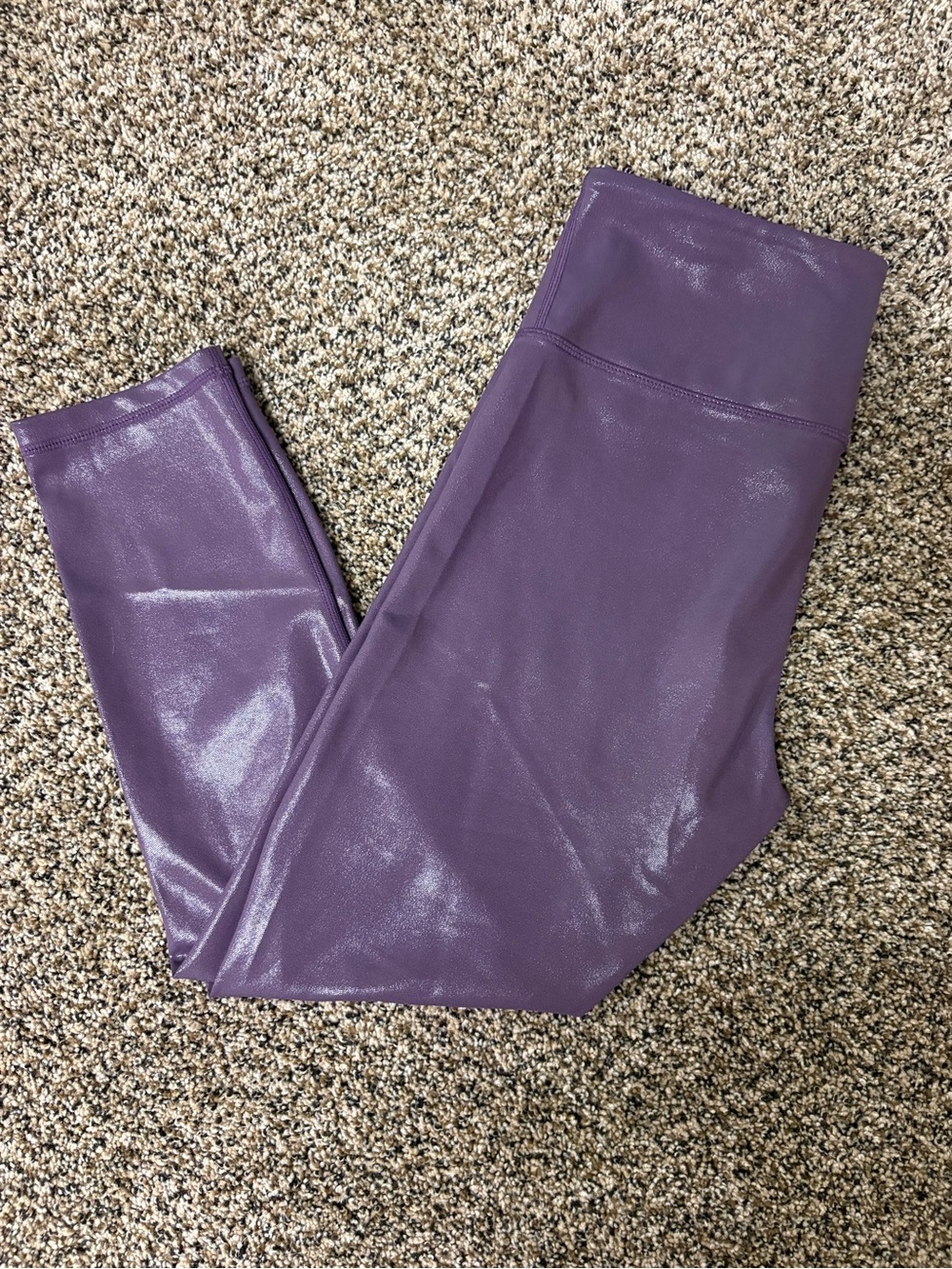 ZYIA Shiny Violet High-Waist Leggings